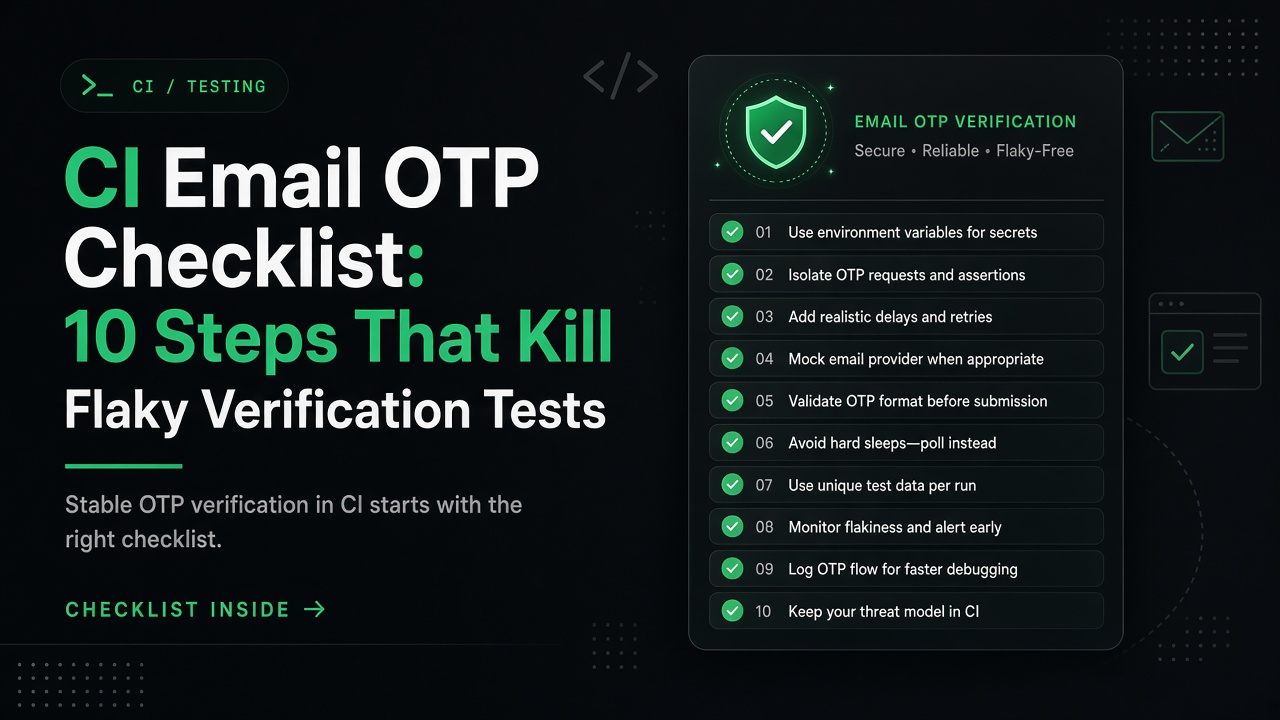 CI Email OTP Checklist: 10 Steps That Kill Flaky Verification Tests
